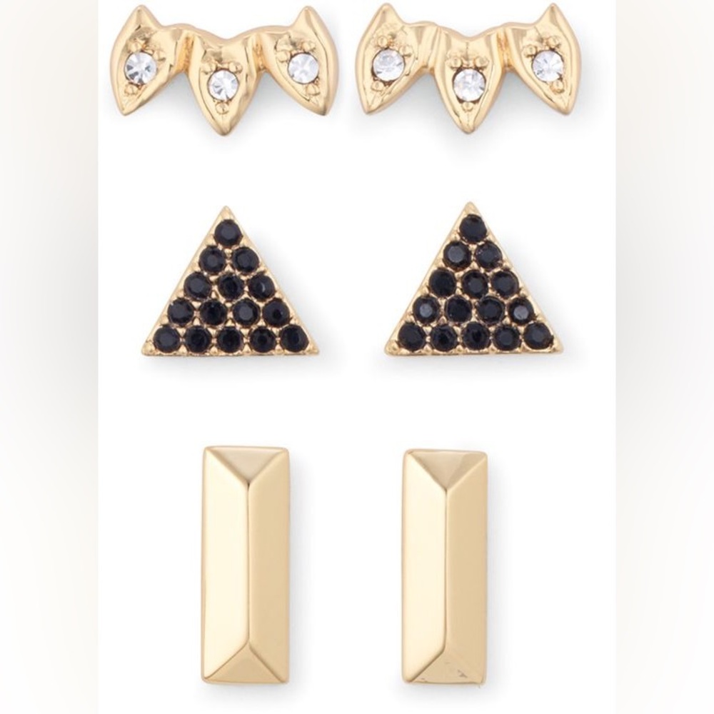 Aurora Gold Studs - 3 pack